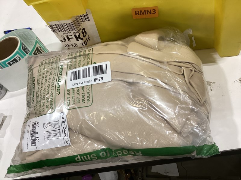 Condition photo showing As Is for NICETOWN Blackout Living Room Curtains 80 inches Long, Black Out Curtain Panels for Bedroom - (Biscotti Beige Color) W52 x L80, 1 Pair, Thermal Insulated Blackout Draperies Window Treatment Biscotti Beige 52"W x 80"L (Pack of 2)