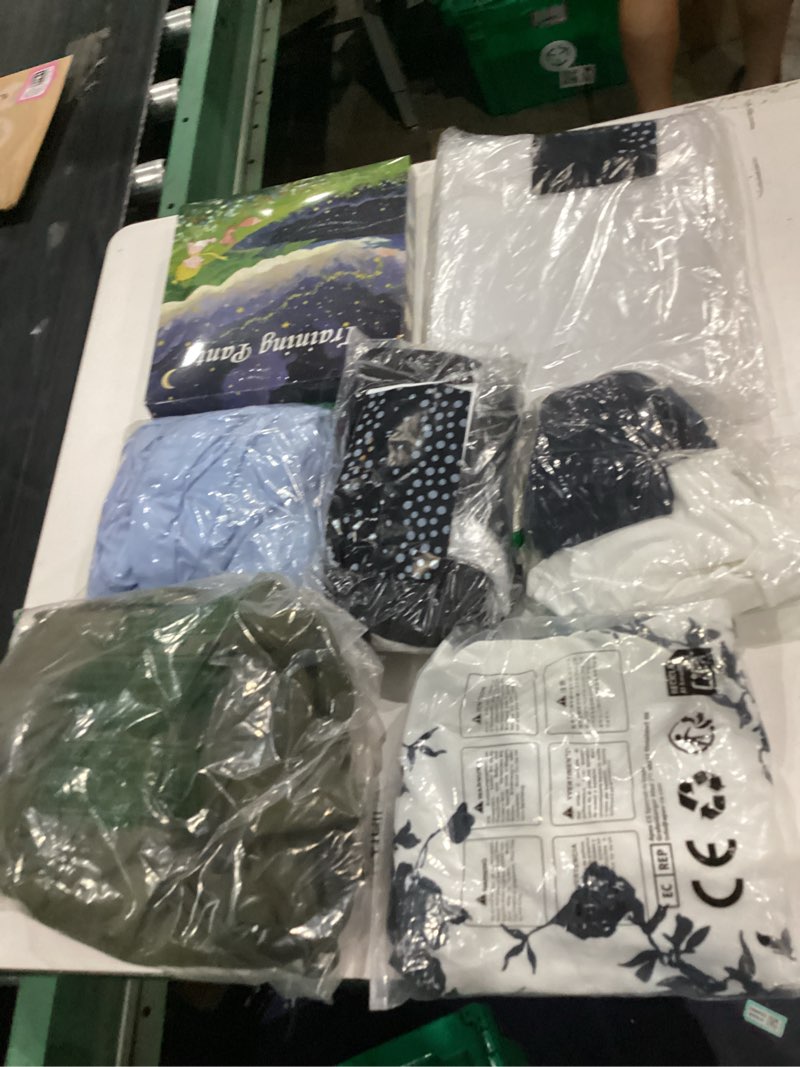 Condition photo showing As Is for assorted lot of apparel (men’s, women’s, kids, clothes of all different sizes)
