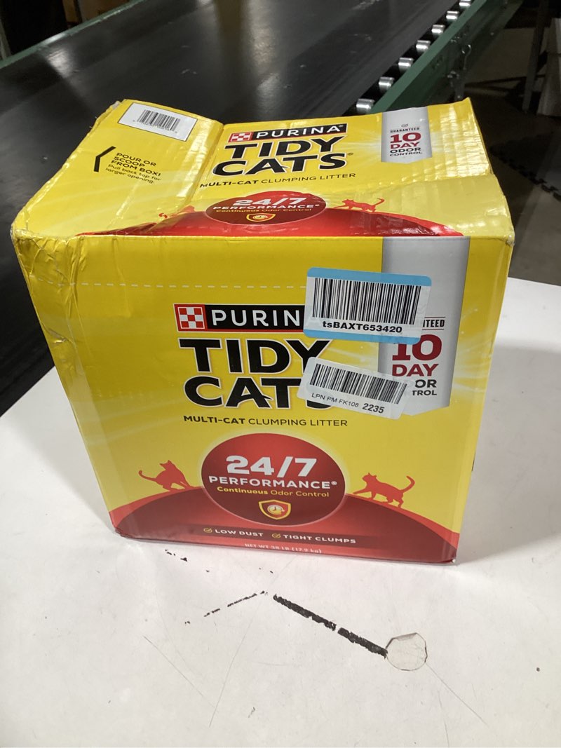 Condition photo showing New/Like New for Purina Tidy Cats Clumping Cat Litter, 24/7 Performance Multi Cat Litter - 38 lb. Box 38 Pound (Pack of 1)