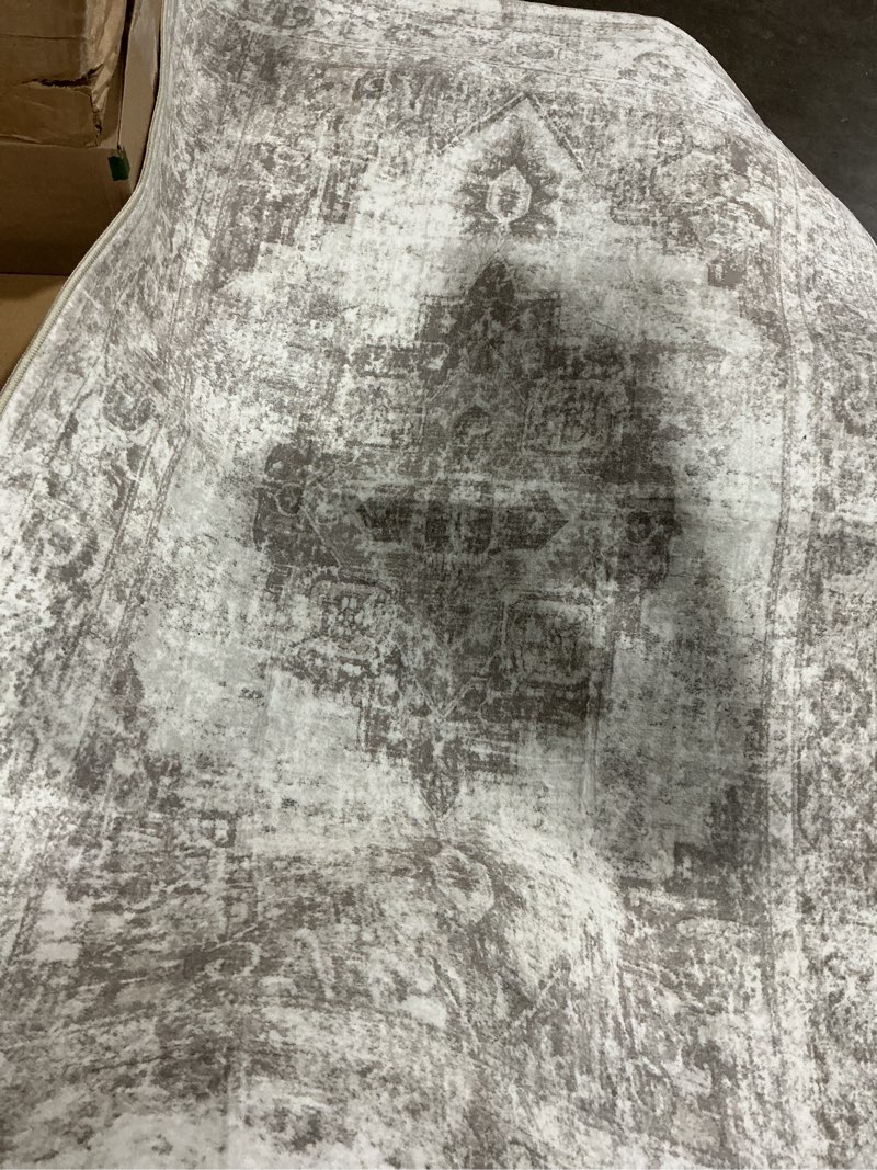 Condition photo showing Good Condition for Mark&Day Area Rugs, Jules Traditional Light Gray/White/Charcoal Area Rug, Light Gray White Charcoal Carpet for Living Room, Bedroom or Kitchen 