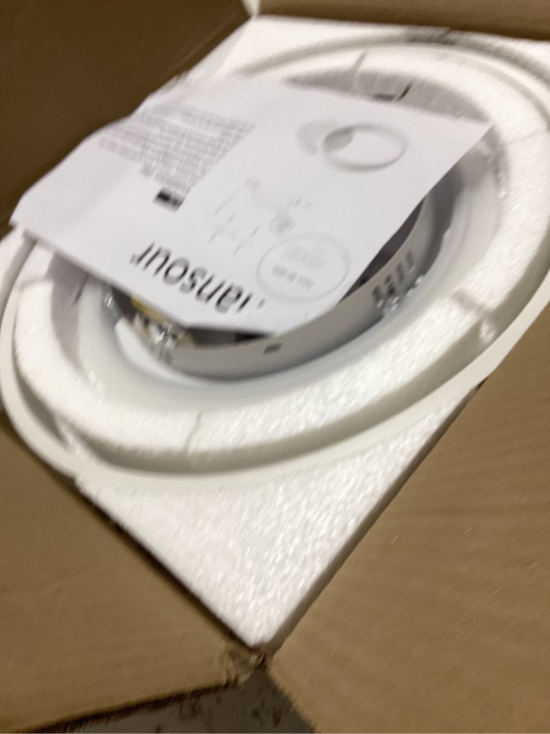 Condition photo showing Good Condition for 33w double ring led ceiling light, 21.6 inch modern flush mount ceiling lamp, 3 color changeable 3000k-6000k, for bedroom, living room, kitchen, hallway double circle