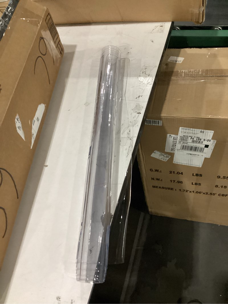 Condition photo showing As Is for Similar to stock photo!!! Clear Round Table Cover Table Protector No Plastic Smell Waterproof Clear Desk Cloth Vinyl Table Cover for Coffee Dining Room Table Bistro Bar Corner 