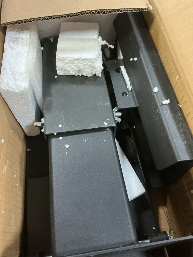 Condition photo showing As Is for Foldable Ladder Extender for Stairs-Heavy-Duty Ladder Leveler-Adjustable 9.13-15" Height/Platform 20x7.5"/Anti-Slip Mat-Ladder Extension Aide Stabilizer for Extension/Straight/Telescopic Ladders LA1-Black