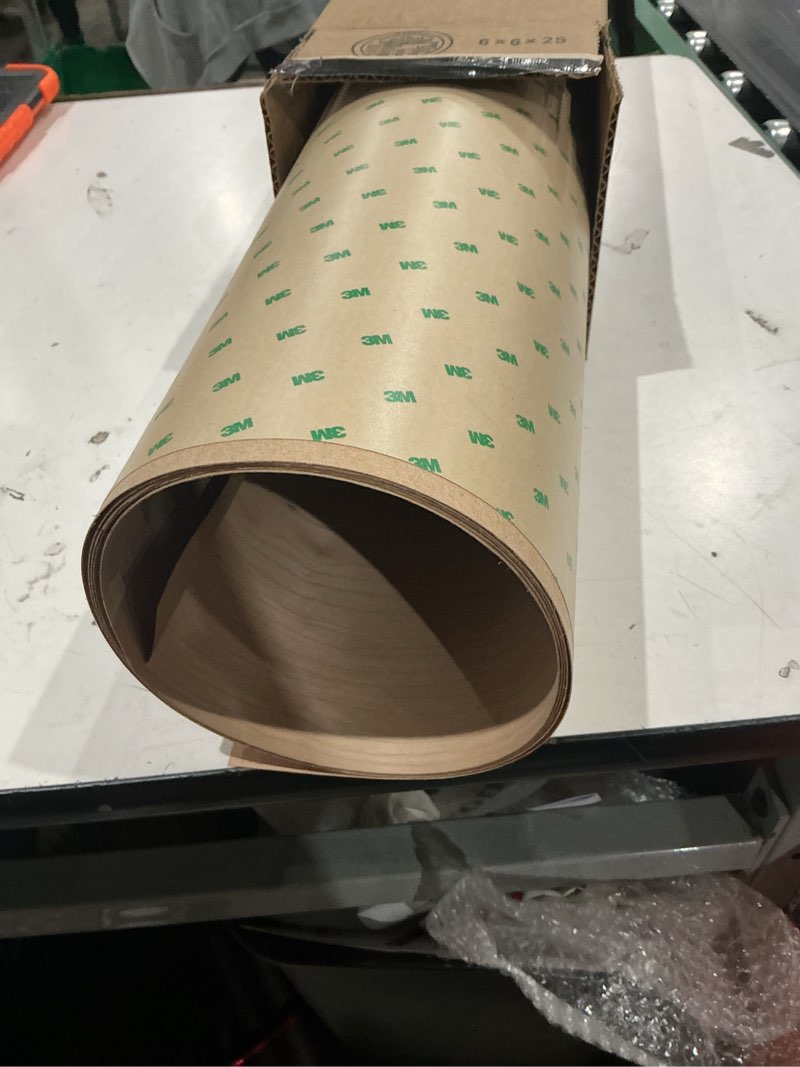 Condition photo showing As Is for edge supply cherry 24 x 96-inch flat cut, 3m peel and stick wood veneer sheet – self-adhesive wood veneer, a grade, smooth-finished – versatile for furniture restoration, cabinetry & diy use 24” x 96” cherry 1