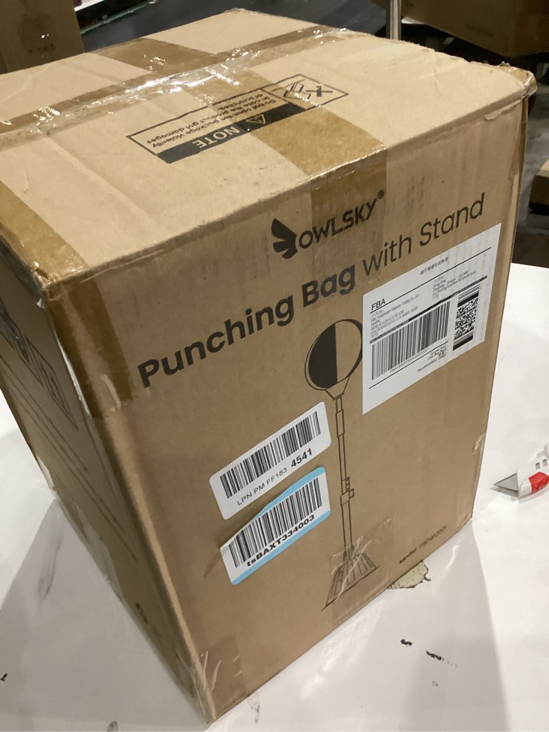 Condition photo showing Good Condition for OWLSKY Punching Bag with Stand, Boxing Bag for Adults, Adjustable Height, Stress Relief & Fitness (Black)