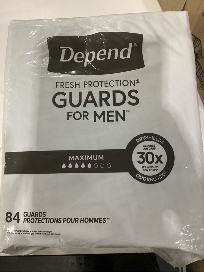 depend men s maximum incontinence guards 84 count
