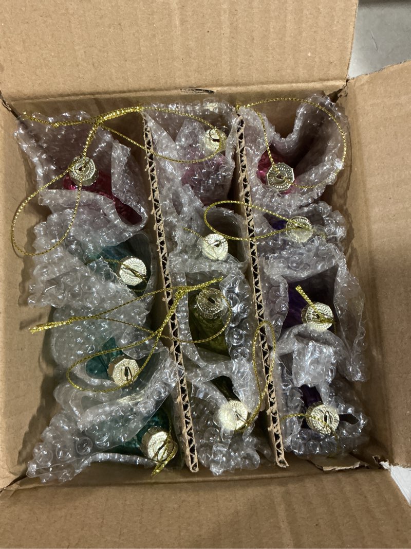 Condition photo showing Good Condition for lillian vernon bunny blown glass easter ornaments - handcrafted hanging tree decorations, easter bunny holiday & party decor, 2.75 in, assorted, 12-piece set