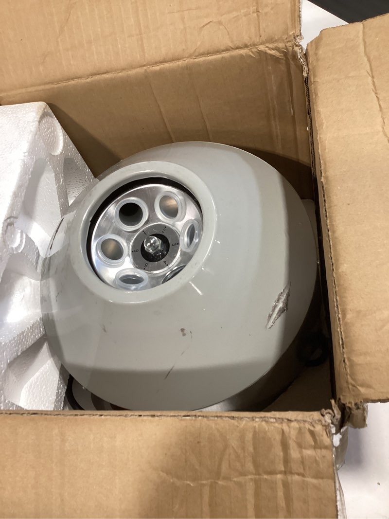 Condition photo showing As Is for centrifuge machine, lab benchtop centrifuges, desktop electric lab laboratory centrifuge machine lab medical practice w/timer and speed control - low speed,4000 rpm, capacity 20 ml x 6-110v