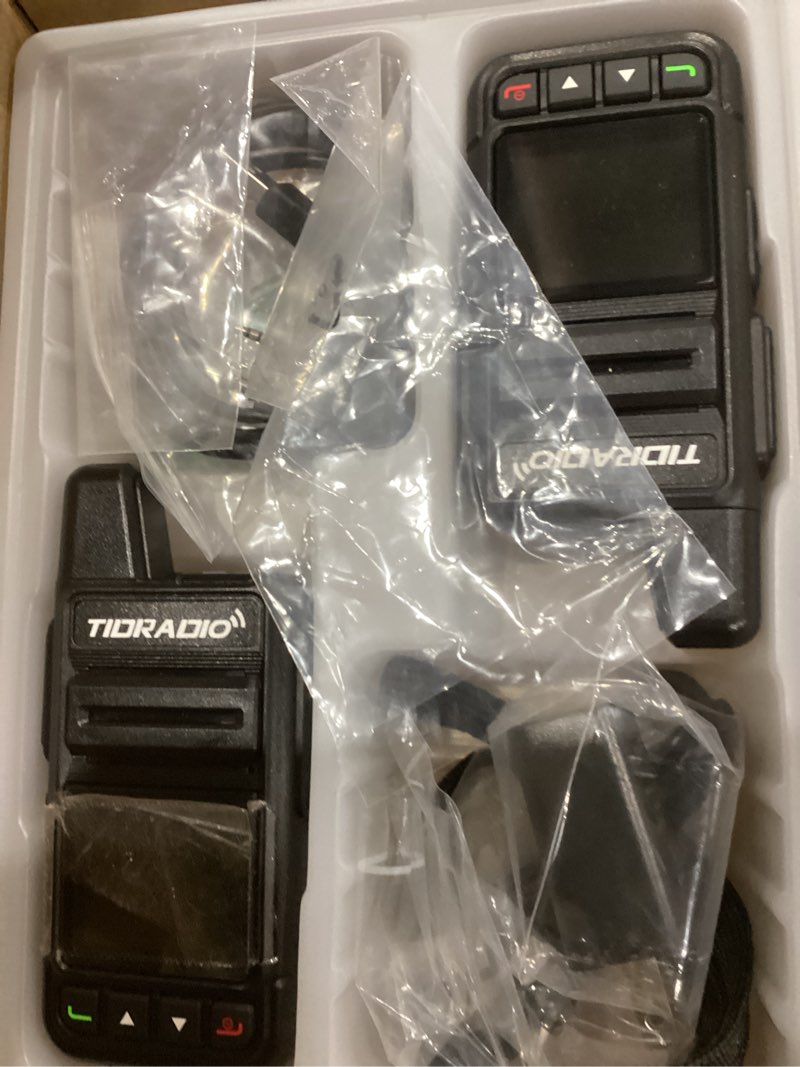 Condition photo showing As Is for TIDRADIO TD-M15 Rapid Global Walkie Talkies 5000 Mile Long Range Poc radios, 4G LTE Unlimited Range Nationwide PTT Two Way Radios for Family, Logistics, Company, Construction Site with Sim Card (2pcs) 2 Pack