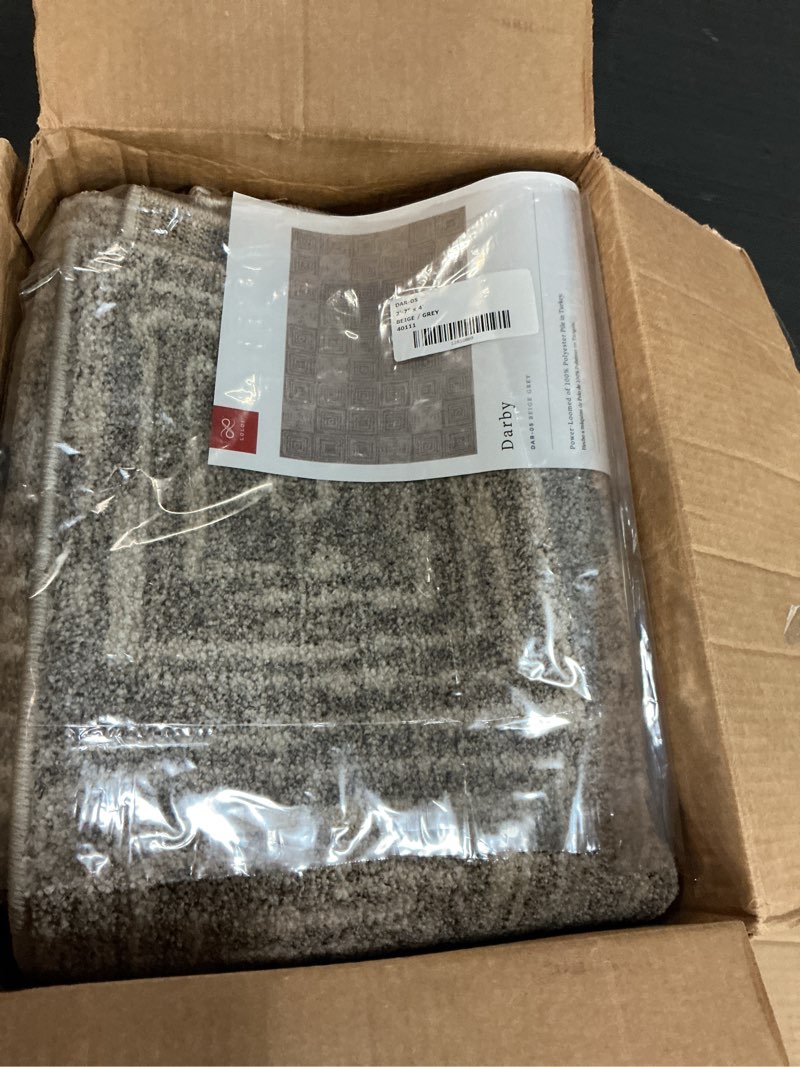 Condition photo showing New/Like New for loloi darby collection dar-05 beige/grey 2'-7" x 4' accent rug beige / grey 2'7" x 4' (rectangular)