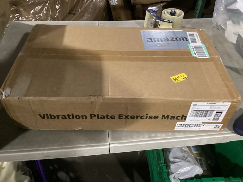 Condition photo showing New/Like New for vibration plate exercise machine, 130 levels full body workout vibrating plate for lymphatic drainage weight loss, 450 lbs capacity shake platform with resistance bands bluetooth for women men
