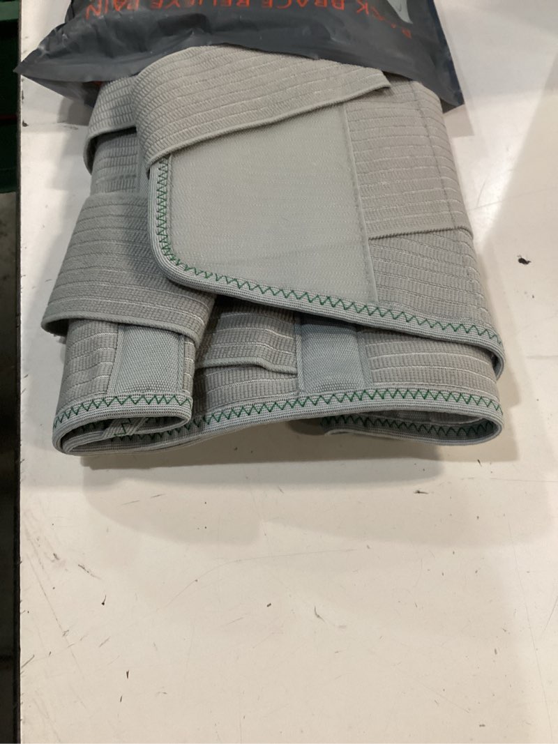 Condition photo showing Good Condition for entire back brace, lumbar support belt for women & men, adjustable waist trainer belt for entire back pain relief,keeps your spine straight and safe (l) large (pack of 1)