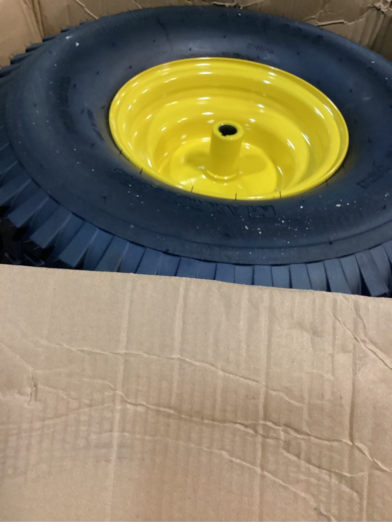 Condition photo showing Good Condition for maxrollors (2 pack) 20x8.00-8 lawn mowe tire and wheel tubeless, 3.5" offset hub, 3/4" borehole, 3/16" keyway, 4-ply, replacement 20x8-8 rear tire and wheel assemblies 20 x 8.00-8" tubeless (offset hub)