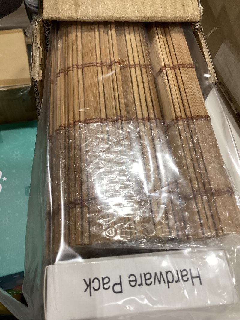 Condition photo showing Good Condition for smonter bamboo roman shades for windows-cordless wooden woven blinds light filtering bamboo roll up shades uv protection and easy set up for door and countryhouse, 44" w x 64" h, deer 44"w x 64"h deer