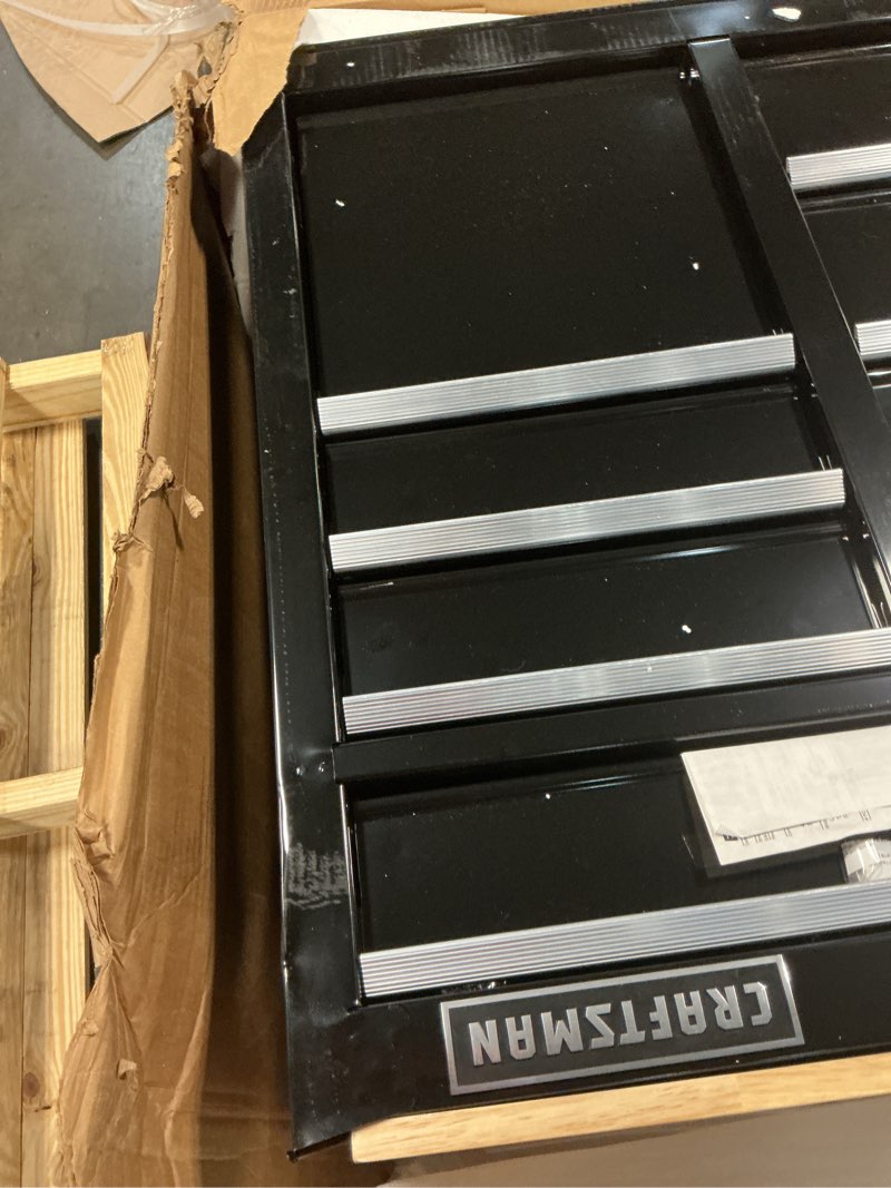 Condition photo showing As Is for craftsman 51.2-in l x 37.5-in h 8-drawers rolling black wood work bench
