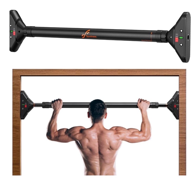 Sportneer Pull Up Bar Doorway Chin Up Bar No Screws Door Frame Chin Up Push Up Sit Up Bar Adjustable
