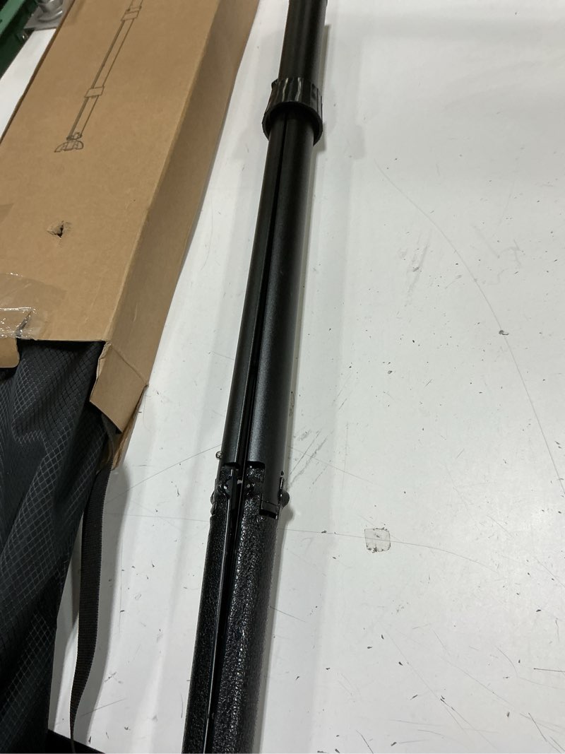Condition photo showing As Is for xxl portable walking cane with seat, adjustable 34"-37" foldable lightweight aluminum anti-slip walking stick for men & women, 550 lbs cane with chair for travel hiking with carry bag black-adjustable