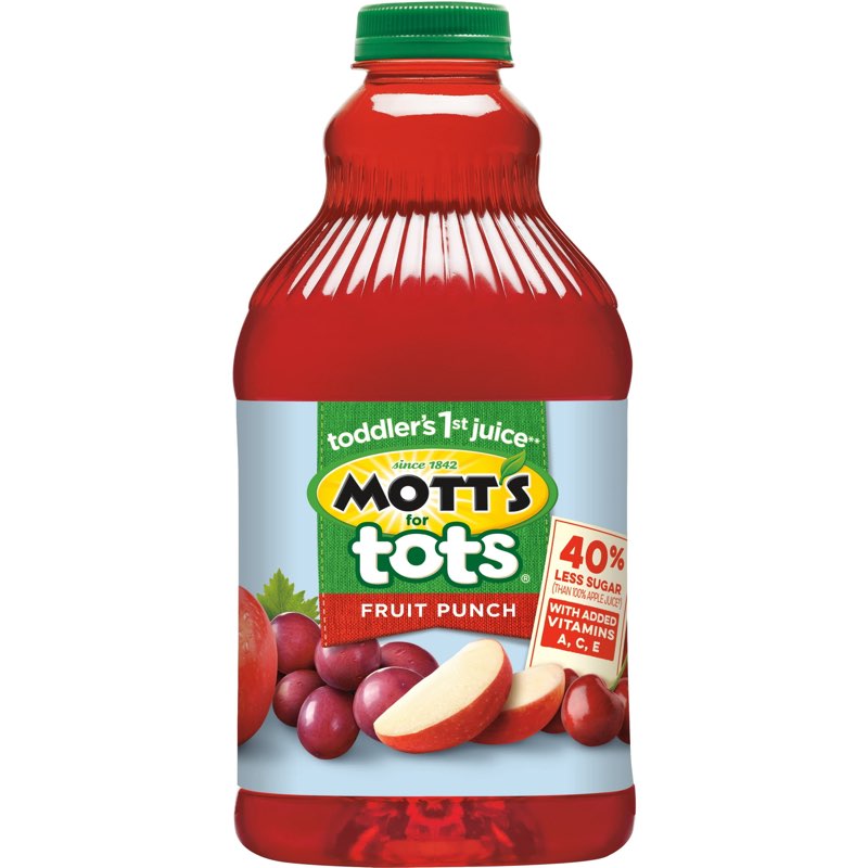 ( best by: oct 17/25)Mott's for Tots Fruit Punch, 64 fl oz bottles (Pack of 8)