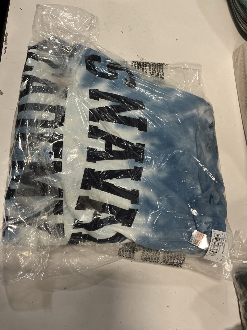 Condition photo showing As Is for Navy Midshipmen NCAA Officially Licensed Long Sleeve T-Shirt Tie Dye, X-Large