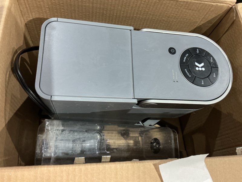 Condition photo showing As Is for keurig k-supreme single serve k-cup pod coffee maker, multistream technology, 4 brew sizes, 66oz dual-position removable reservoir, gray gray coffee maker