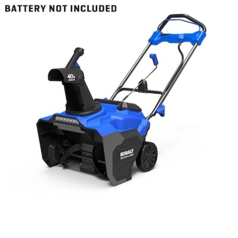 kobalt gen4 40-volt single-stage push battery snow blower (battery not included) (charger not included)