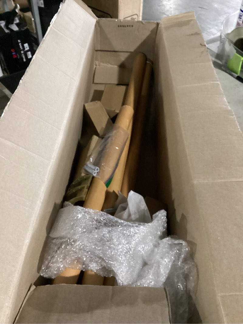 Condition photo showing Good Condition for houseaid 10.2 ft wood handrail for indoor stairs, solid beech stairs handrail with gold metal alloy brackets, upgraded 1-3/5” round, wall mounted