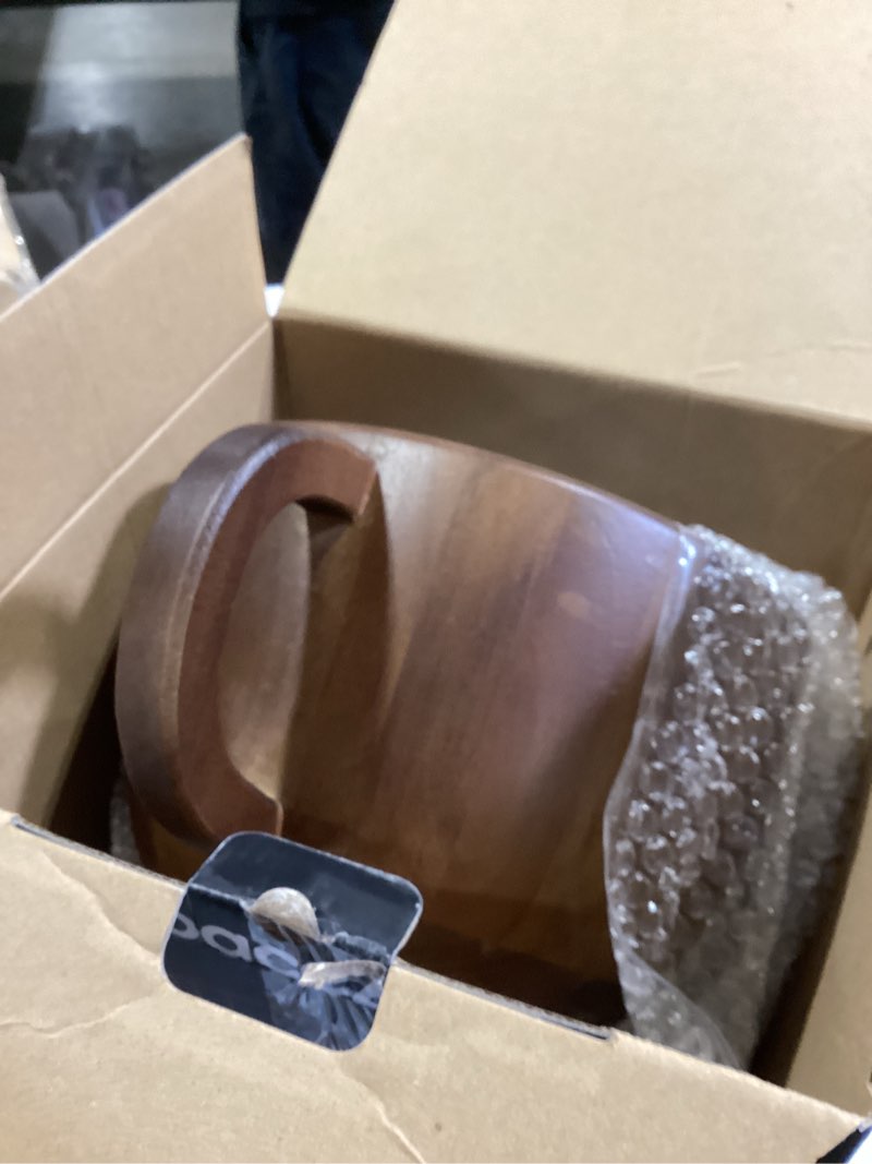 Condition photo showing Good Condition for ulticor premium walnut wood mixing bowl with handle – compatible with kitchenaid mixer bowl 4.5 & 5 qt tilt-head (k45, ksm75, ksm150 series) – 5 quart wooden bowl w/stainless steel locking base