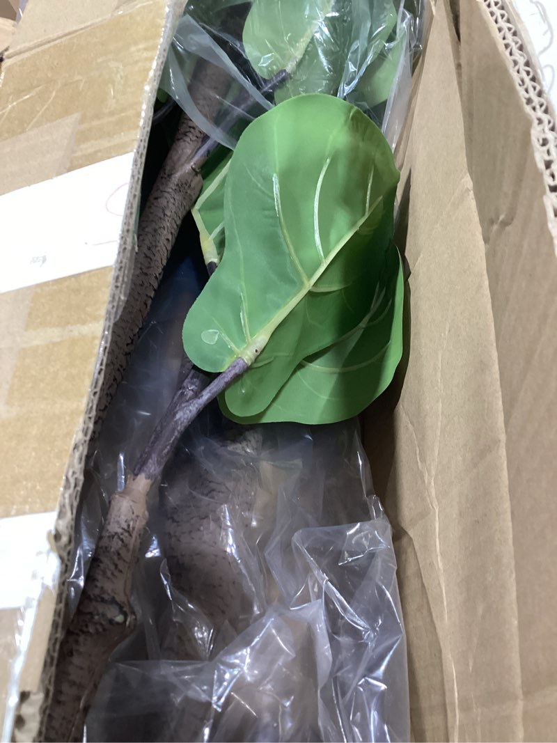 Condition photo showing New/Like New for Artificial Fiddle Leaf Fig Tree 6ft, Large Faux Plant Fake Ficus lyrata Silk Trees with Pot for Indoor Outdoor House Living Room Office Home Decor
