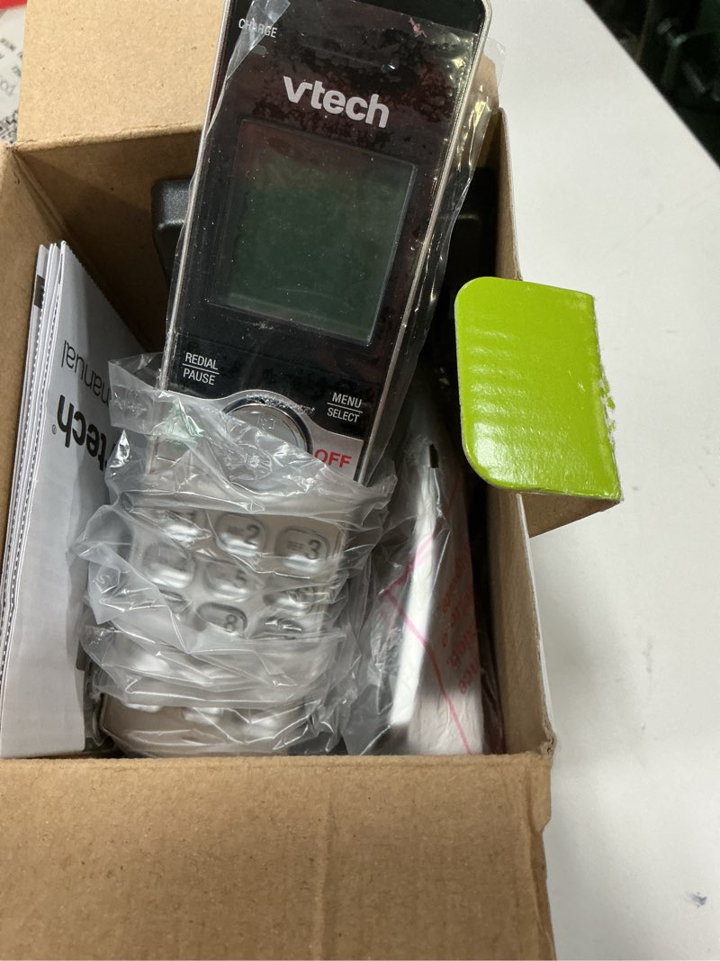 Condition photo showing Good Condition for vtech dect 6.0 expandable cordless phone with call block, cs6919 (silver & black)