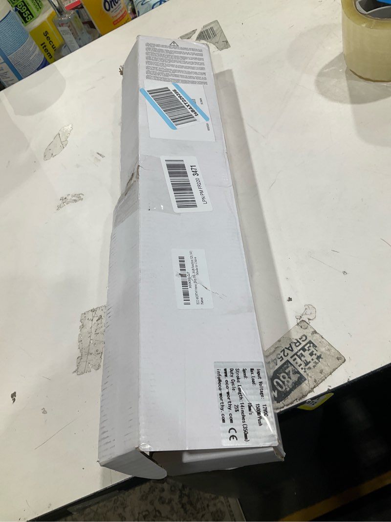 Condition photo showing As Is for ECO-WORTHY Heavy Duty 330lbs/1500N Solar Tracker Linear Actuator Multi-Functions (12V, 14") IP54 Waterproof Linear Motion Actuator 1 14”?350mm?