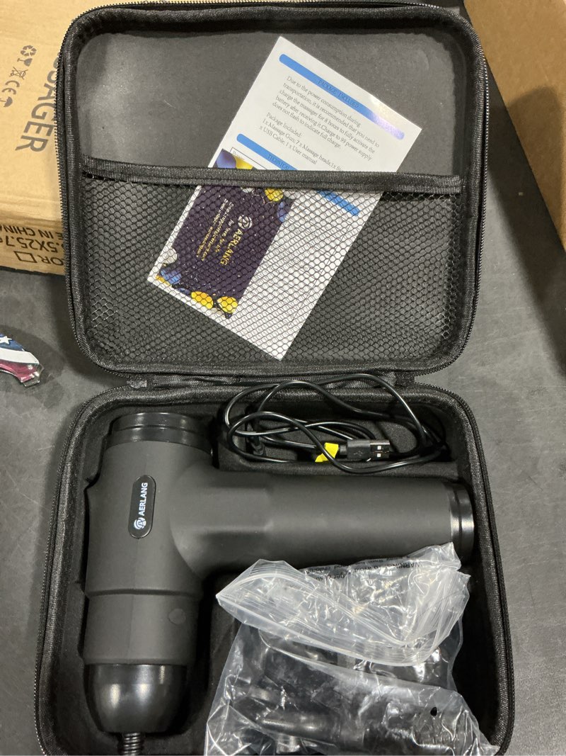 Condition photo showing New/Like New for AERLANG Massage Gun with Heat Deep Tissue Back Massager Neck Massager for Pain Relief,Muscle Percussion Massage Gun, Birthday Gifts for Men Women Dad him Handheld Message Gun with 7Heads&Silent Black