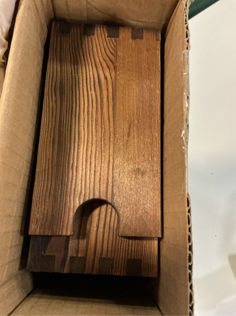 Condition photo showing Good Condition for 2 set wooden tiered risers display stands for vendor events,stackable wood cupcake display stand,farmhouse decor wood dessert table display set,vendor booth display items,food display risers for party