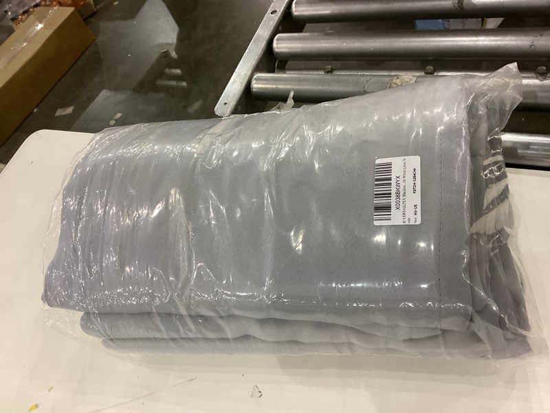 Condition photo showing As Is for H.VERSAILTEX Blackout Drapes Linen Blackout Curtains 84 inch Length 2 Panels Set, 100% Blackout Thermal Insulated Textured Curtain Anti-Rust Grommet Curtains with White Liner, Stone Stone 52"W x 84"L (Pack of 2)
