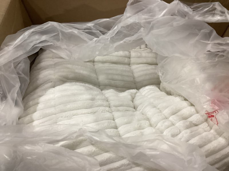 Condition photo showing As Is for Couch Cover for Dogs Washable, Fuzzy Pet Couch Covers for 3 Cushion Sofa Pet Friendly, Non Slip Sofa Cover (White, 27.6" x 82.7"/70 x 210cm) White 27.6" x 82.7"/70 x 210cm