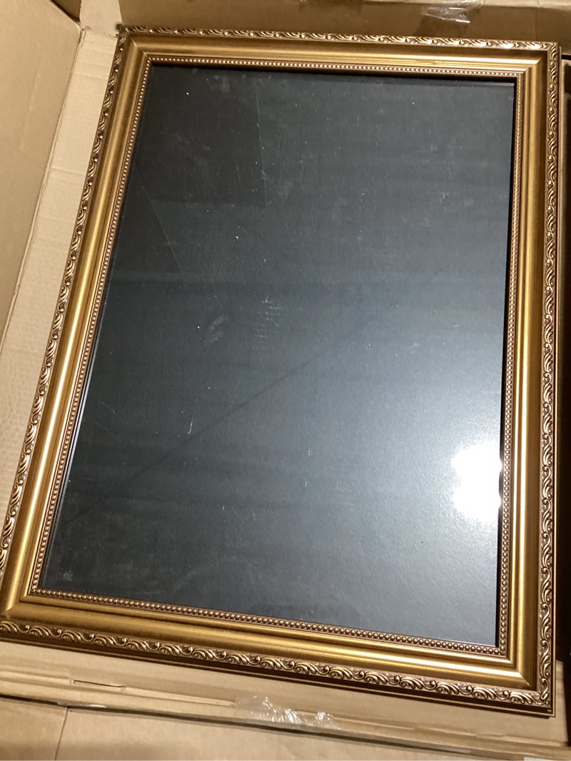 Condition photo showing Good Condition for Bronze A2 Wall Frames for Home Wall Photo Display: Vintage 16.5x23.4 Picture Frames for Artwork, Poster, Puzzles, Classic Baroque Gallery Wall A2 Photo Frames A2 Bronze03