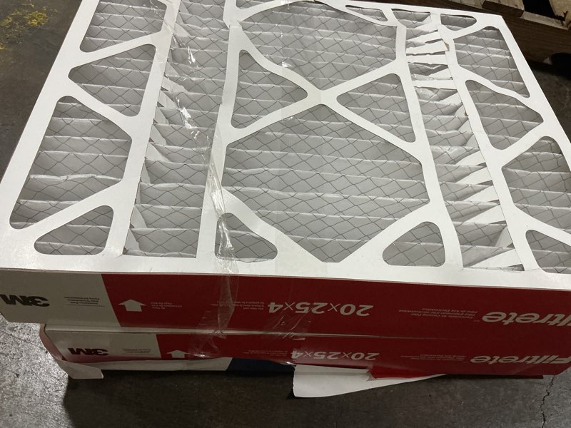 Condition photo showing Good Condition for filtrete 20-in w x 25-in l x 4-in merv 11 1000 mpr allergen defense electrostatic pleated air filter 2 -pack