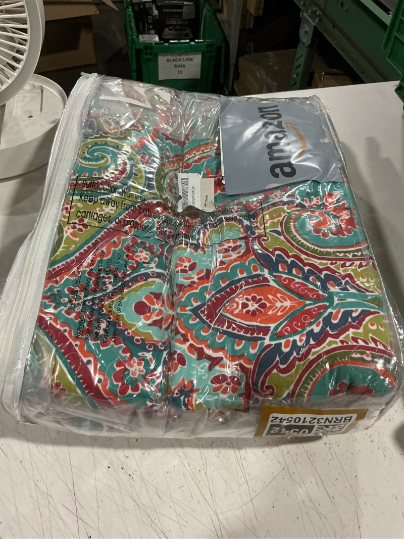 Condition photo showing New/Like New for newlake cotton bedspread quilt sets-reversible patchwork coverlet set, european gorgeous floral pattern, queen size european gorgeous floral queen
