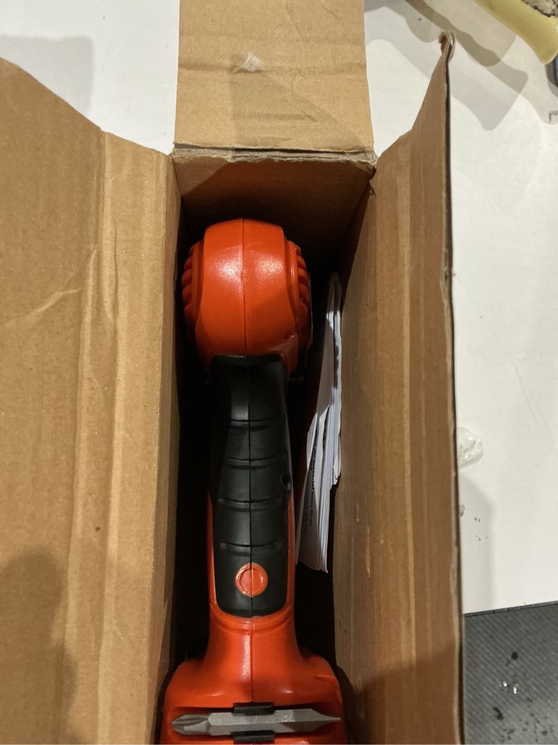 Condition photo showing As Is for black+decker 20v max powerconnect power drill cordless drill driver electric screwdriver with 30 piece bit set and drivers kit, battery and charger included (ld120va)