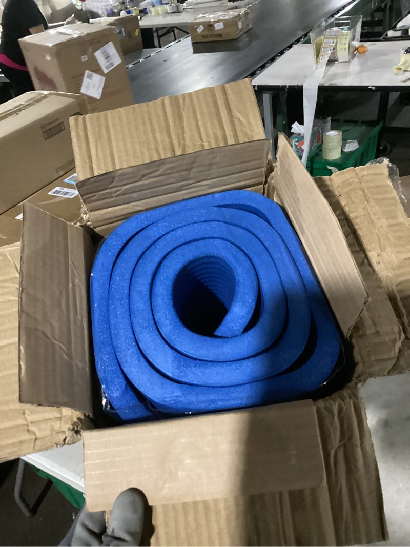 Condition photo showing Good Condition for foam sleeping pad for camping - 1.25-inch-thick waterproof sleep pad with carry straps for cots, tents, or sleepovers by wakeman outdoors (black) blue 1 pack