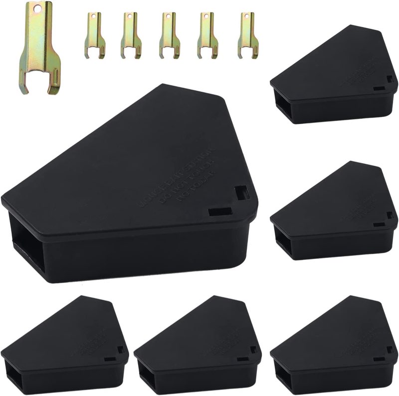 anblak 6 pack rat station box with keys, rodent station keeps rats away, keeps children and pets saf