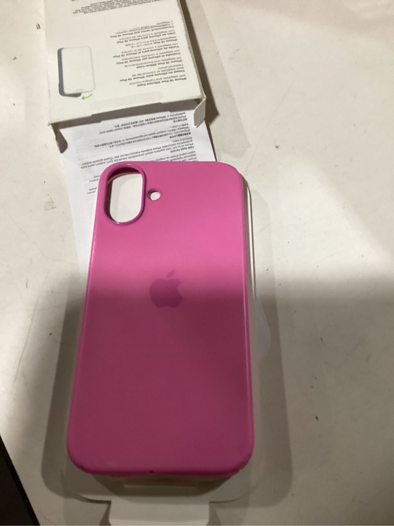 Condition photo showing Good Condition for Apple iPhone 16 Plus Silicone Case with MagSafe and Camera Control: Lightweight Phone Case, Wireless Charging Compatible, Smooth Matte Finish; Peony iPhone 16 Plus Peony