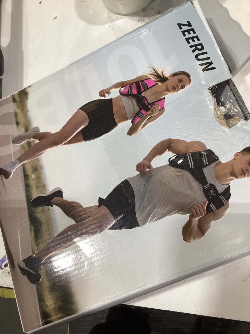 Condition photo showing New/Like New for Zeerun Weighted Vest for Women & Men with Reflective Stripe and Adjustable Buckle, Comfortable & Durable Rucking Vest for Walking, Running & Strength Training 10 lb Black