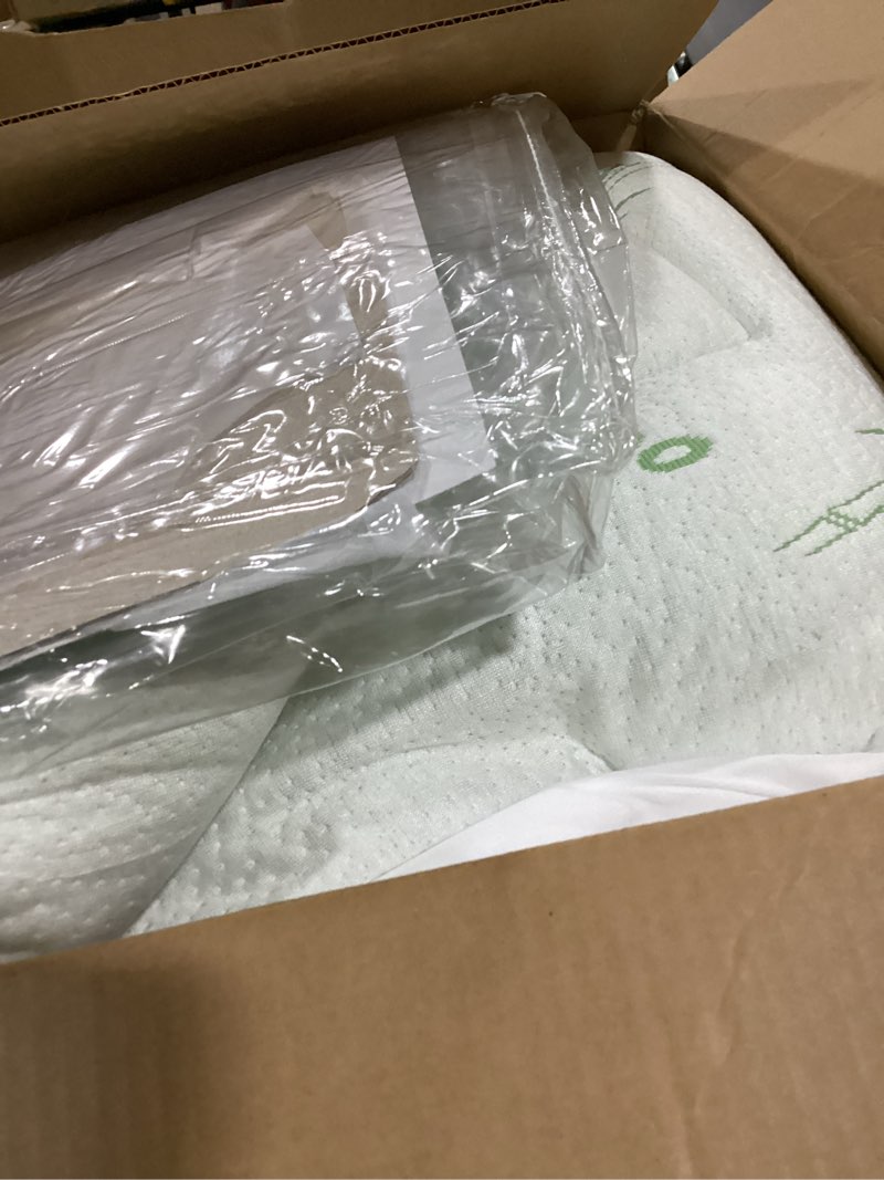 Condition photo showing As Is for Ultra Soft Full Size Mattress Topper - Viscose Made from Bamboo Pillow Top Mattress Pad for Back Pain Relief - Naturally Cooling for Hot Sleepers, Green Green Full