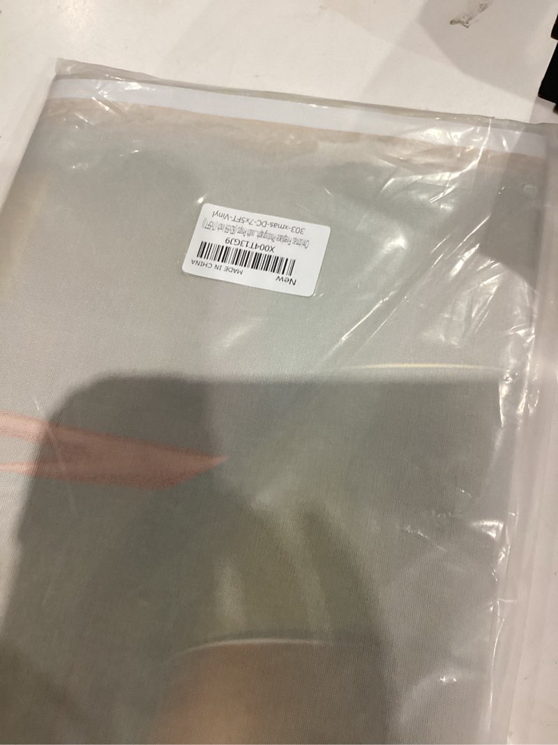 Condition photo showing Good Condition for Christmas Fireplace Photography Backdrop Merry Christmas Party Decorations Banner Indoor Vintage Xmas Tree Background for Winter Holiday Family Studio Decor Booth Props (82x59 inch (7x5FT))