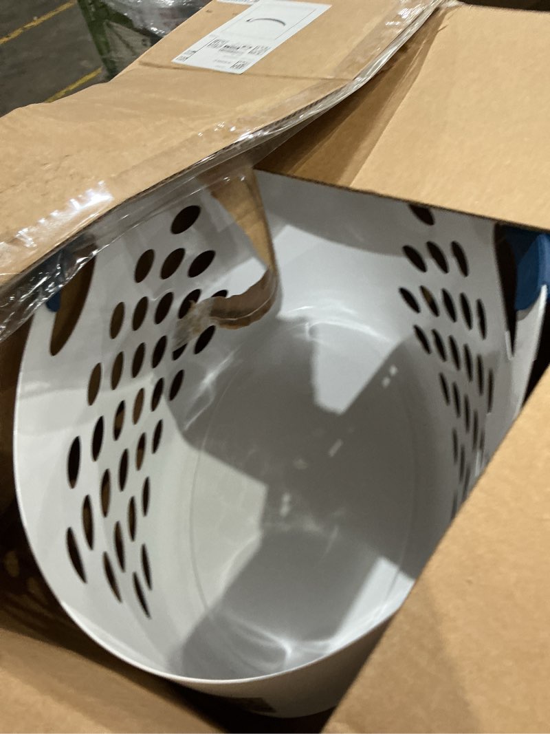Condition photo showing Good Condition for rubbermaid 1.5 bushel capacity durable versatile flex n carry portable flexible laundry basket with convenient carrying handles, white, organization and storage for laundry/garage/home wide basket