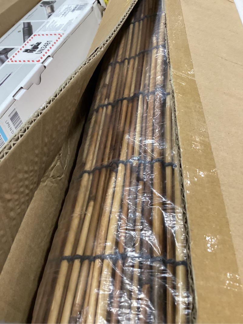 Condition photo showing Good Condition for 1 pack reed fencing rolls, decorative bamboo fencing 4ft high roll reed screen, bamboo reed for balcony patio garden backyard outdoor brown 1pack 4ft×16.4ft