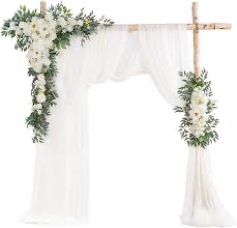 TINGE TIME Artificial Arch Flowers Kit Pack of 5, Wedding Decorations for Reception with Hanging Flowers, Wedding Arch Silk Floral Arrangements Ceremony Backdrop Bridal Shower Outdoor Party Decor
