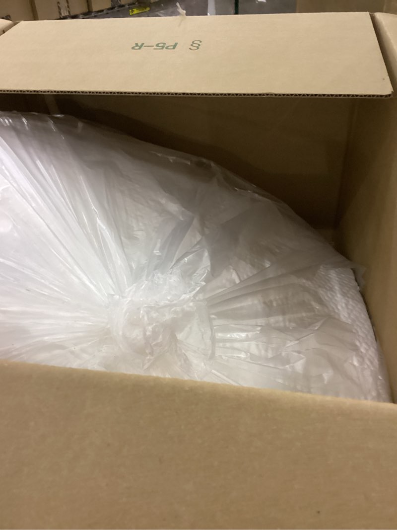 Condition photo showing As Is for Bedluxe Wedge Pillow, 10 inch Bed Wedge Pillow for Headboard, Pillow Wedge for Acid Reflux Relief, Sleeping, Back Pain Relief, Snoring, Triangle Pillow Wedge - Cooling Memory Foam Top, White/Grey 24*24*10 Inch White Grey