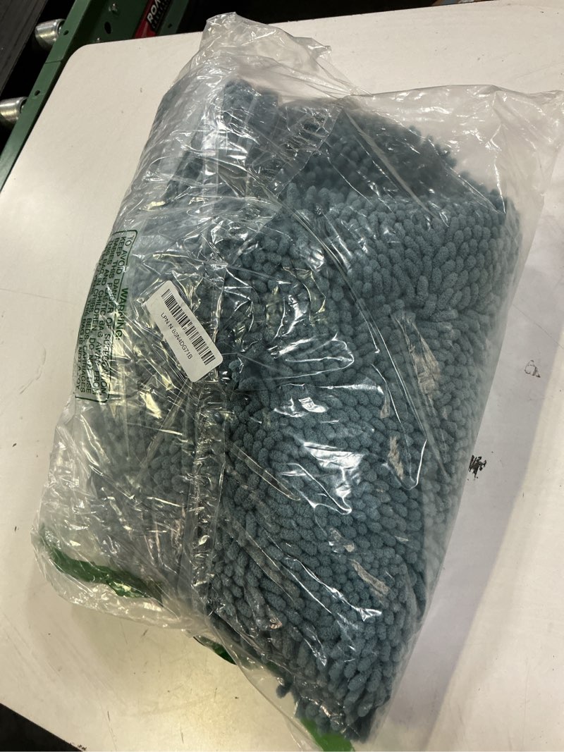 Condition photo showing Good Condition for olanly bathroom runner rugs 59x24, soft absorbent chenille bath rugs, rubber backing quick dry, machine washable long bath mats for bathroom floor, tub and shower, home decor accessories, airy blue 59" x 24" airy blue