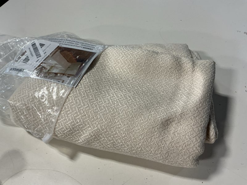 Condition photo showing Good Condition for nordic beige linen tablecloth, heavy-duty rectangle cover | spill-resistant & wrinkle free elegant drape table protector for kitchen dining room party decor beige hh 55"x86"fits 6-8 seats (table length 62"-68")